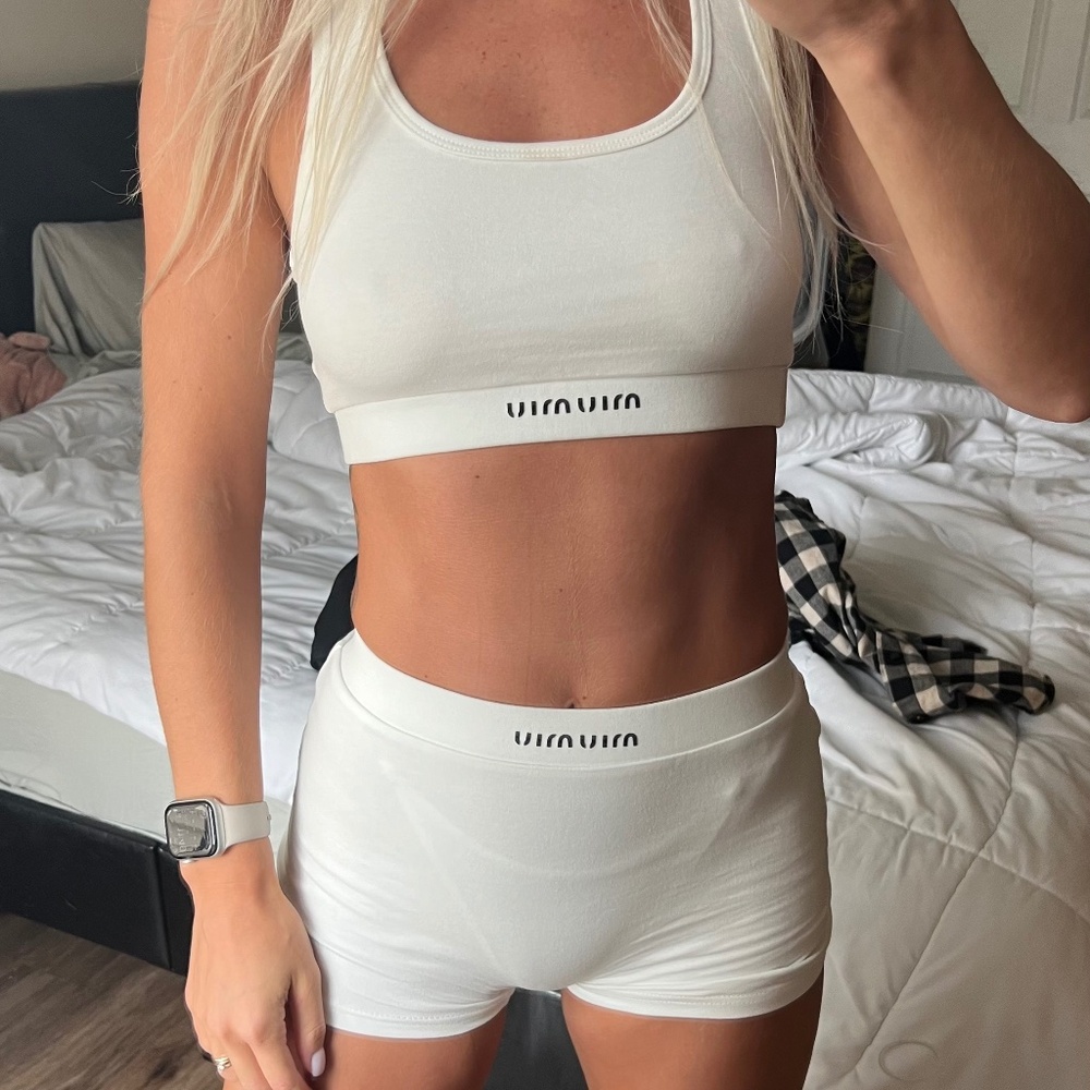 Miu Miu Set  crop top + panties white small size